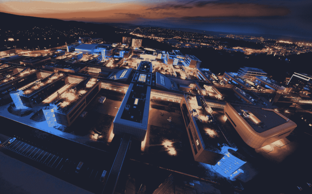 Brno university campus - nightphoto