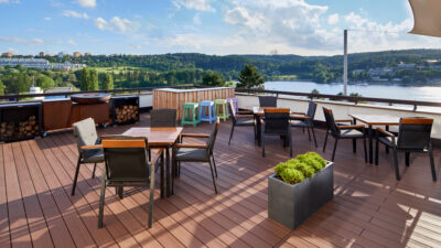Hotel Orea Resort Santon - terrace overlooking Brno Dam